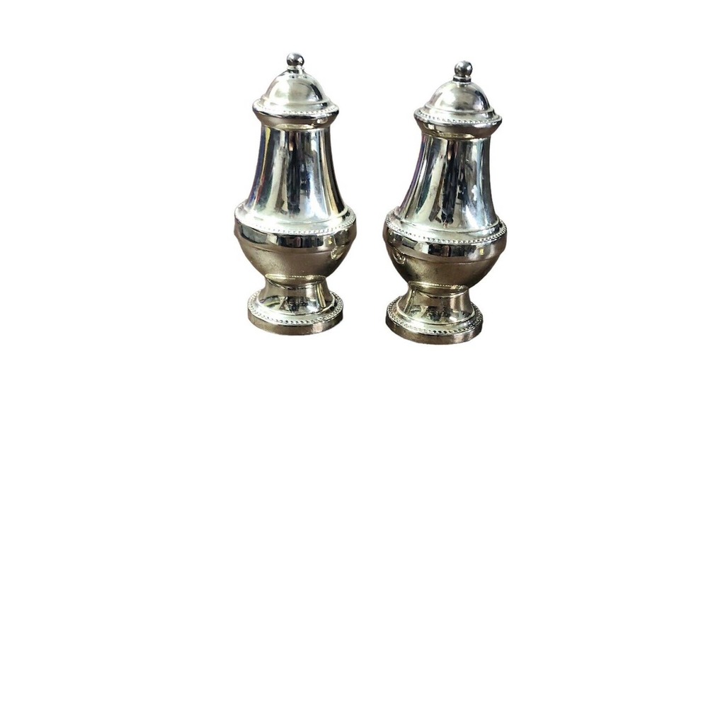 Antique Vintage Elegant Silver Plated Salt and Pepper Shakers ($)3925